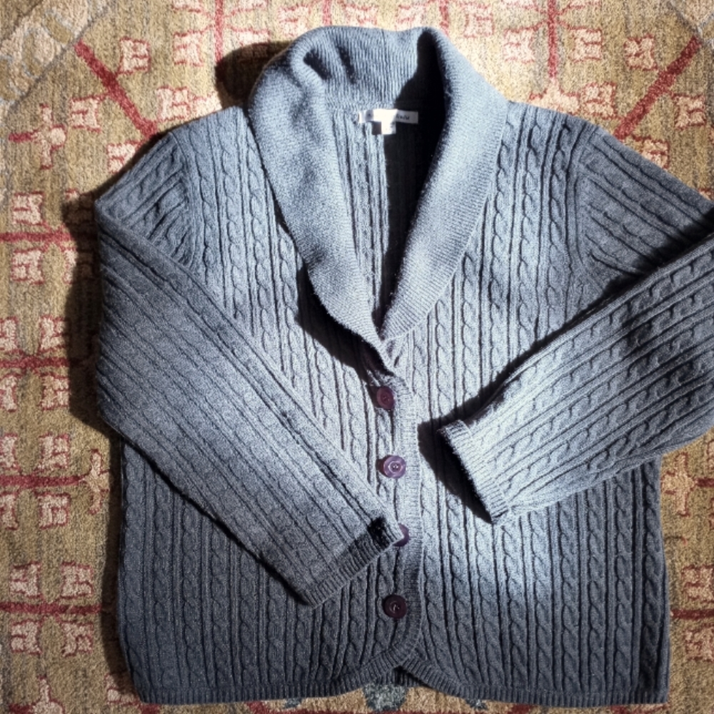 Mercer Studio gray cozy cardigan, XL petite